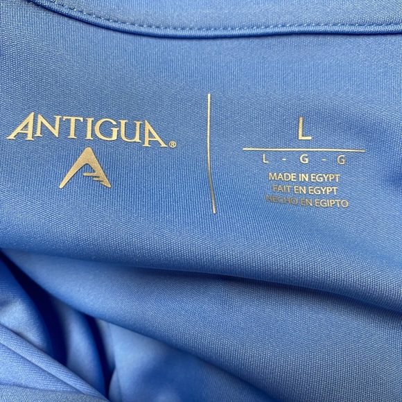 NWT Antigua Heather Powder Blue Memphis Grizzlies Hunk Quarter-Zip Pullover Top - Picture 4 of 7